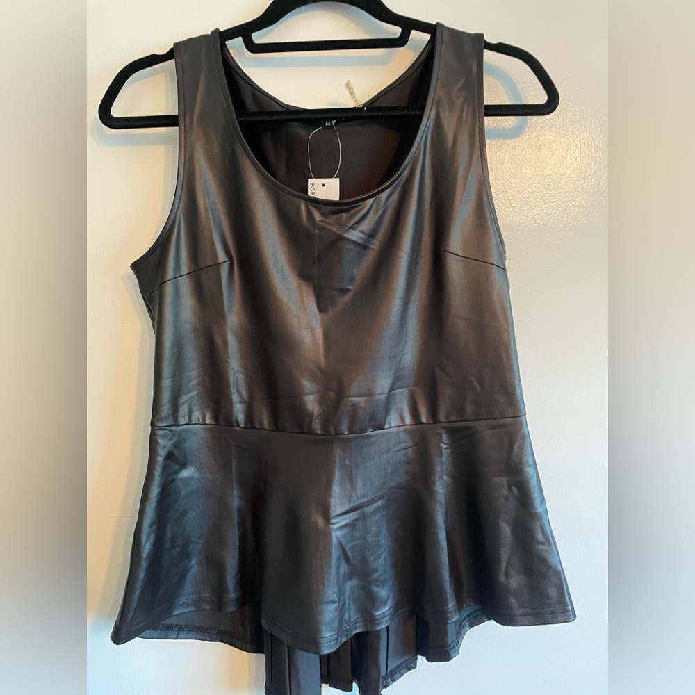 Leather Inspired High Low Top